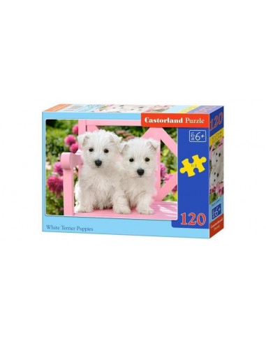 Catelusi Terrier, Puzzle Castorland, 120 Piese,Uniq13494