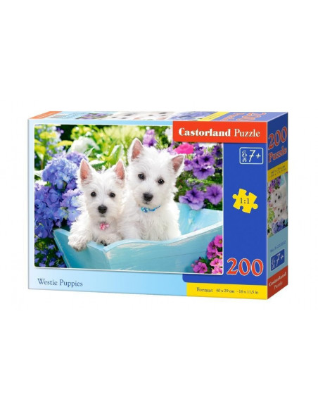 Catelusi Westie, Puzzle Castorland, 200 Piese,Uniq222032