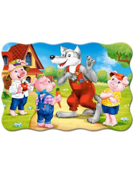Cei Trei Purcelusi, Puzzle Castorland Maxi, 20 Piese,Uniq2399