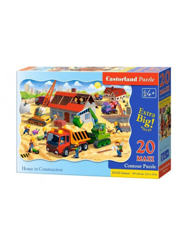 Casa In Constructie, Puzzle Castorland Maxi, 20 Piese,Uniq2412