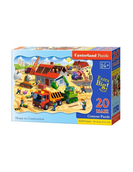 Casa In Constructie, Puzzle Castorland Maxi, 20 Piese,Uniq2412