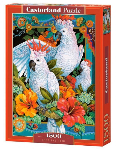 Trio De Papagali, Puzzle Castorland, 1500 Piese,Uniq151714