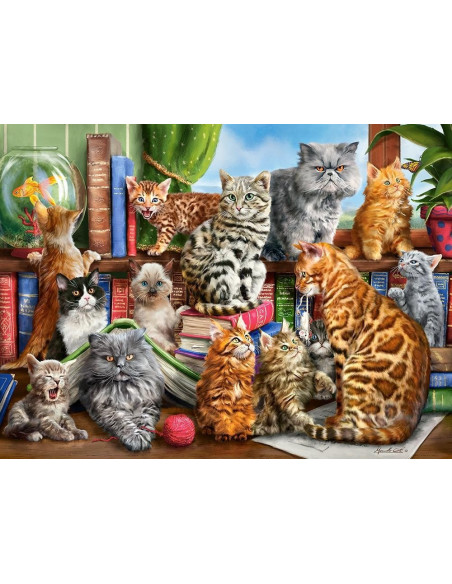 Casa Cu Pisici, Puzzle Castorland, 2000 Piese,Uniq200726