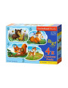 Animale Din Padure, Puzzle Castorland 4 In 1 - 3, 4, 6, 9