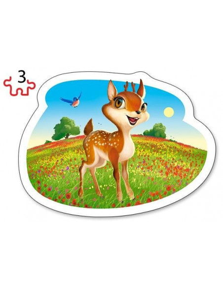 Animale Din Padure, Puzzle Castorland 4 In 1 - 3, 4, 6, 9