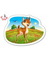 Animale Din Padure, Puzzle Castorland 4 In 1 - 3, 4, 6, 9