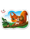Animale Din Padure, Puzzle Castorland 4 In 1 - 3, 4, 6, 9