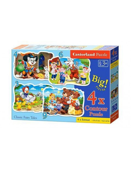 Povesti Clasice, Puzzle Castorland 4 In 1 - 3, 4, 6, 9