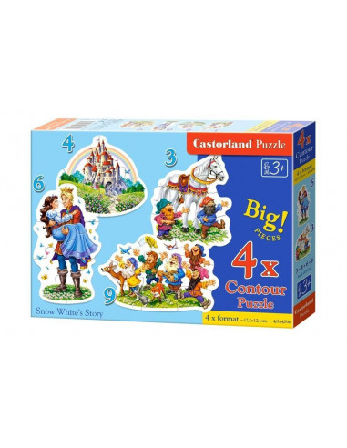 Alba Ca Zapada, Puzzle Castorland 4 In 1 - 3, 4, 6, 9