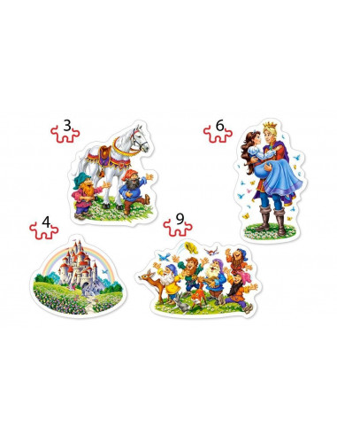 Alba Ca Zapada, Puzzle Castorland 4 In 1 - 3, 4, 6, 9