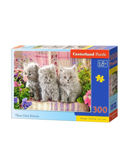 Trei Pisicute Gri, Puzzle Castorland, 300 Piese,Uniq30330