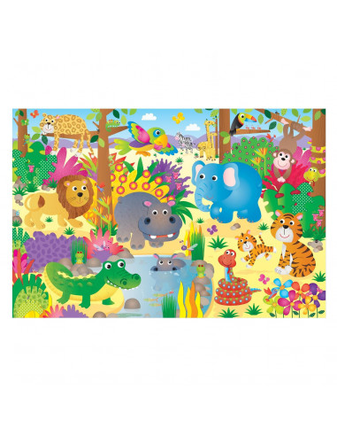 Puzzle Podea: Jungla (30 piese),A0858B