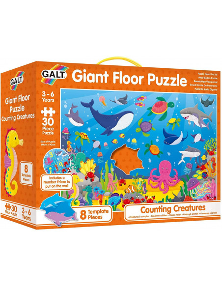 Puzzle Podea: Numaram animalute marine (30 piese),1005371