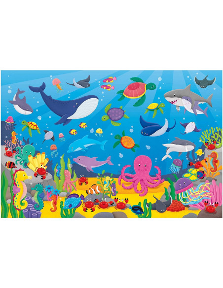 Puzzle Podea: Numaram animalute marine (30 piese),1005371