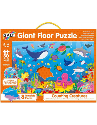 Puzzle Podea: Numaram animalute marine (30 piese),1005371