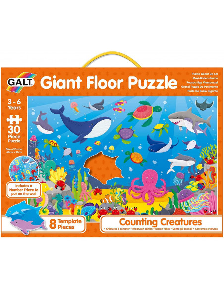 Puzzle Podea: Numaram animalute marine (30 piese),1005371