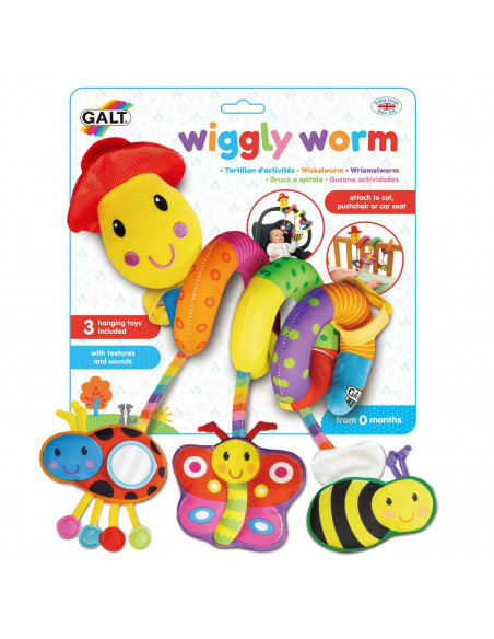 Jucarie pentru patut si carucior Wiggly Worm,1003481