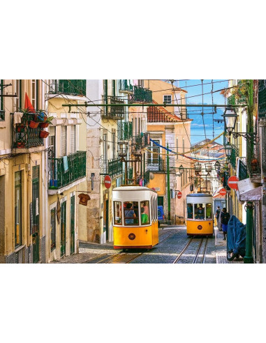 Tramvaiele Din Lisabona, Portugalia, Puzzle Castorland, 1000