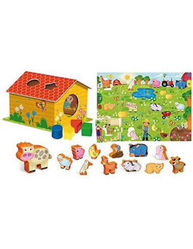 Puzzle de podea - Ferma cu surprize (12 piese),L72248