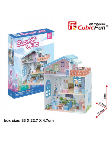Puzzle Cubic Fun Colectia Casuta Papusilor Vila De La Mare 3D