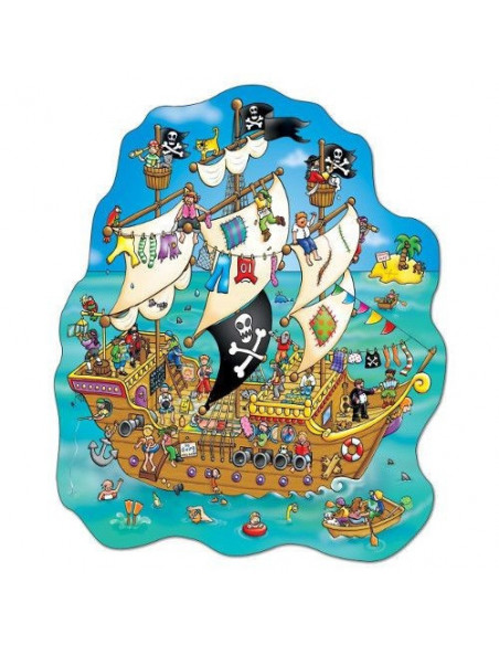 Puzzle Orchard Toys De Podea Corabia Piratilor Pirate Ship, 100