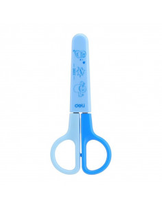 Foarfeca Scolara Deli Cu Protectie Plastic, 12 cm