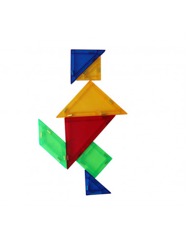 Joc de constructie magnetic - Tangram (7 piese),MPQ-7