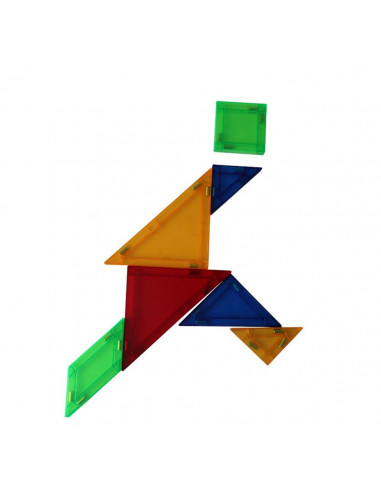 Joc de constructie magnetic - Tangram (7 piese),MPQ-7