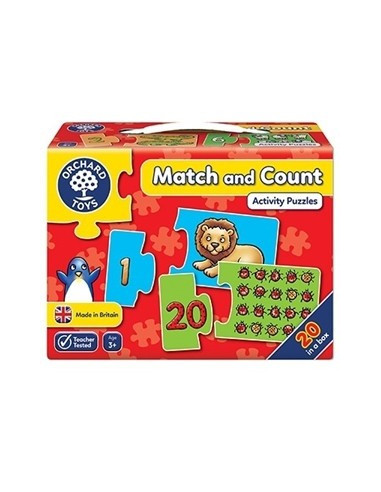 Puzzle Potriveste si numara de la 1 la 20 MATCH AND COUNT,OR219