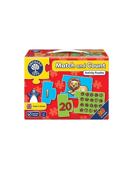 Puzzle Potriveste si numara de la 1 la 20 MATCH AND COUNT,OR219