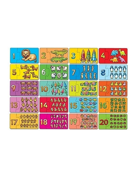 Puzzle Potriveste si numara de la 1 la 20 MATCH AND COUNT,OR219