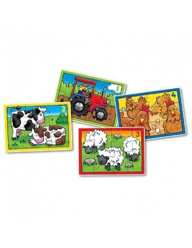 Set 4 Puzzle La ferma (4 6 8 si 12 piese) FARM FOUR IN A