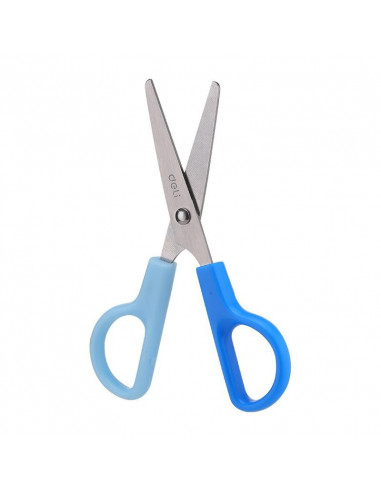 Foarfeca Scolara Deli Cu Protectie Plastic, 12 cm Foarfeca Scolara Deli Cu Protectie Plastic, 12 cm