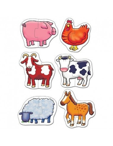 Set 6 puzzle Ferma (2 piese) FARMYARD,OR202