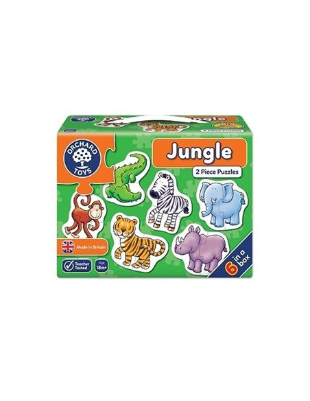 Set 6 Puzzle Orchard Toys Jungla Jungle, 2 Piese Set 6 Puzzle Orchard Toys Jungla Jungle, 2 Piese