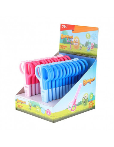 Foarfeca Scolara Deli Cu Protectie Plastic, 12 cm Foarfeca Scolara Deli Cu Protectie Plastic, 12 cm