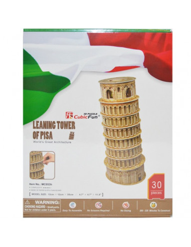 Puzzle 3D Tower Of Pisa, 30 Piese,MC053H