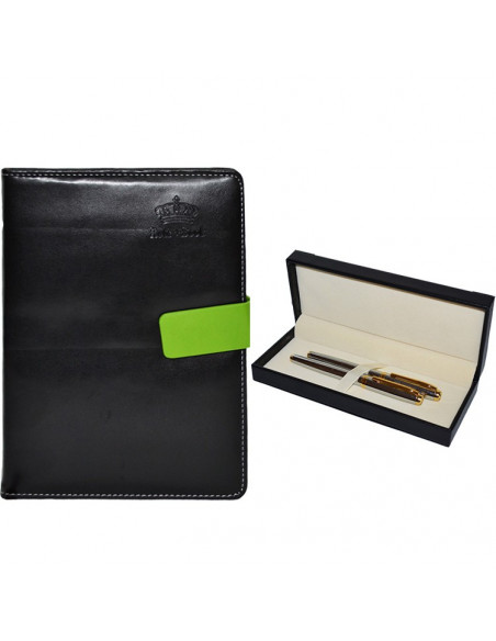 Set Office 11 - Agenda A5 Nedatata Neagra cu magnet, 120 File Set Office 11 - Agenda A5 Nedatata Neagra cu magnet, 120 File