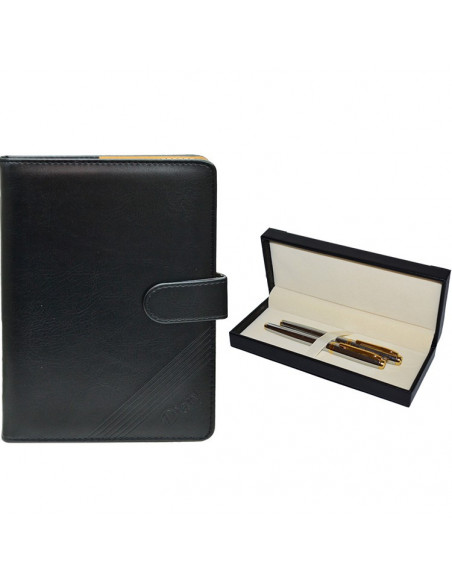 Set Office - Agenda A5 Nedatata Neagra cu magnet, 120 File cu Set Office - Agenda A5 Nedatata Neagra cu magnet, 120 File cu