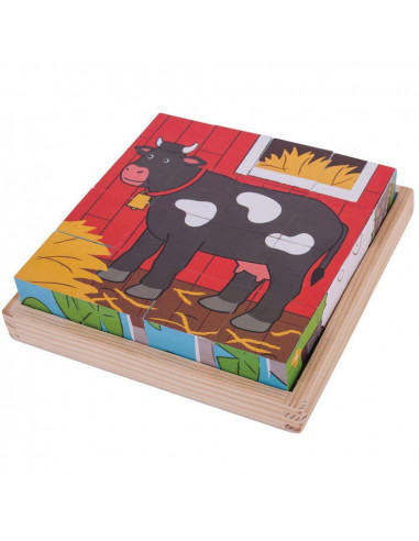 Puzzle cubic - Animalute de la ferma,BJ798