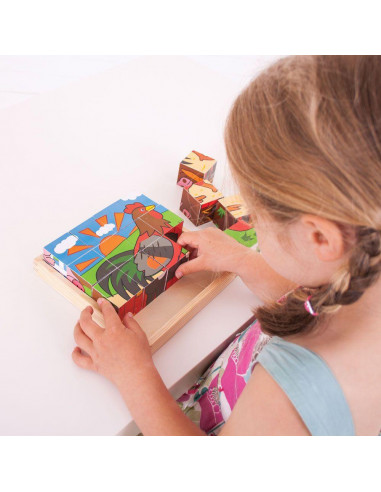 Puzzle cubic - Animalute de la ferma,BJ798