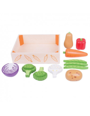 Cutiuta cu legume din lemn,BJ477