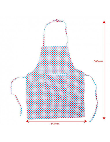 Set sortulet si accesorii alb cu buline,BJ633