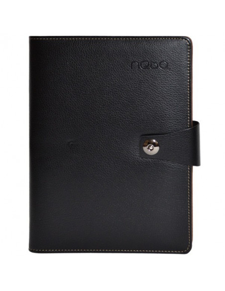 Set Office 6 - Agenda A5 Nedatata cu buton Neagra, 100 File cu
