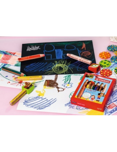 SW880183,Set 18 creioane colorate Stabilo Woody 3 in 1, pensula si ascutitoare incluse