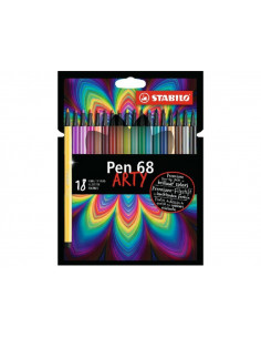 SW6818120,Set Carioci Stabilo Pen 68 Arty, 1.0 mm, 18 culori/set