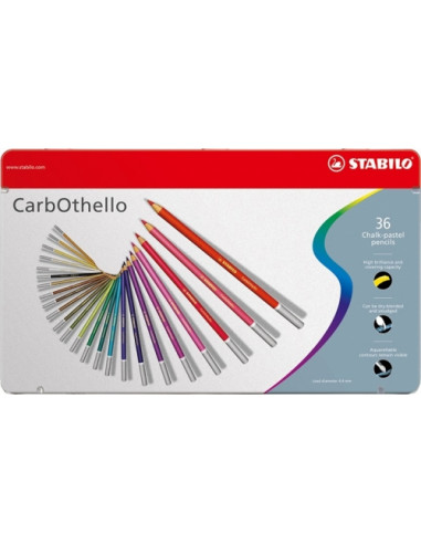 SW14366,Set Creioane colorate Stabilo CarbOthello, cutie metal, 36 culori/set