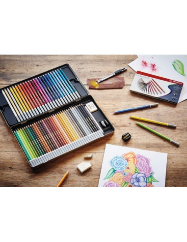 SW14366,Set Creioane colorate Stabilo CarbOthello, cutie metal, 36 culori/set