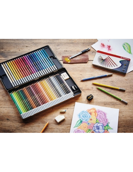 SW14366,Set Creioane colorate Stabilo CarbOthello, cutie metal, 36 culori/set
