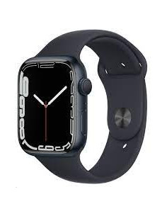 Apple Watch 7, GPS, Carcasa Midnight Aluminium 45mm, Midnight Sport Band
